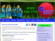 Tablet Screenshot of gainesvillekickball.com